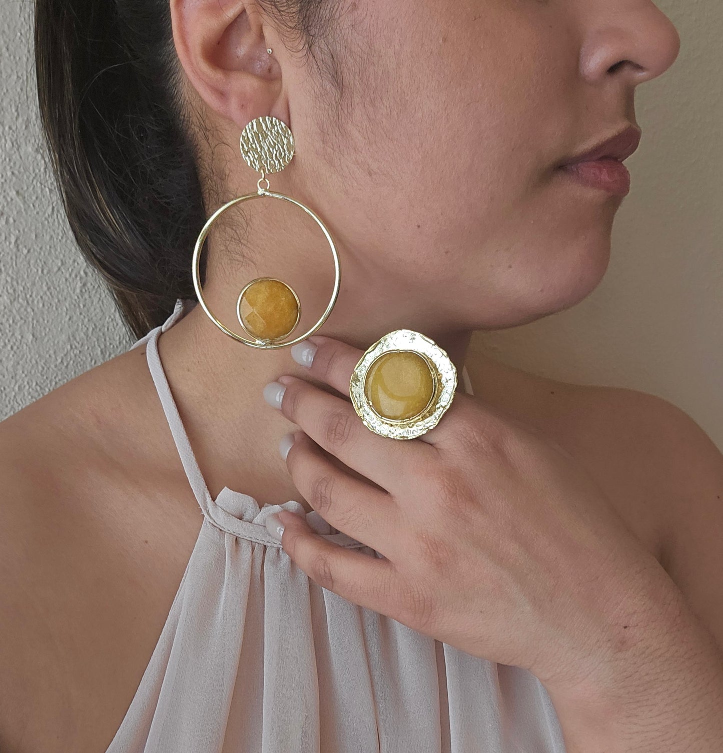 Gloria Earrings & Ring