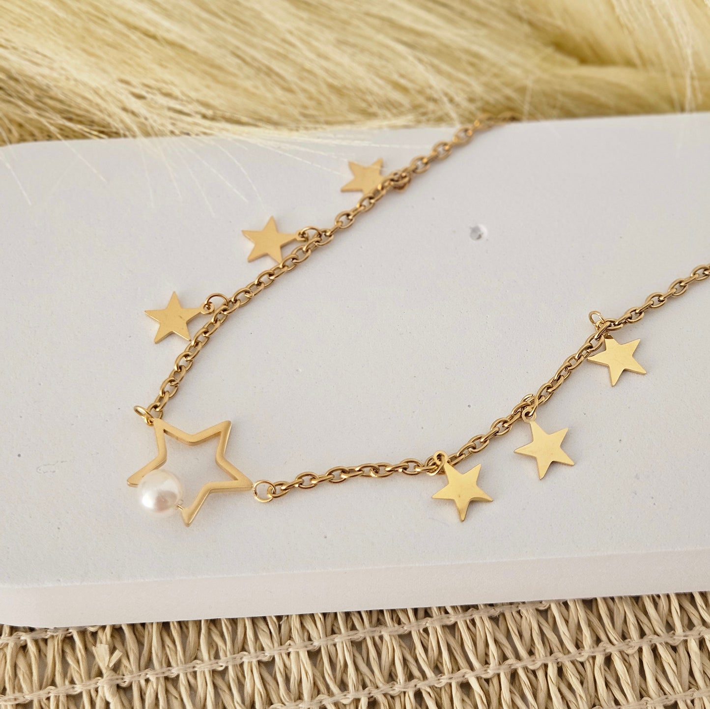 Star & Pearl Necklace