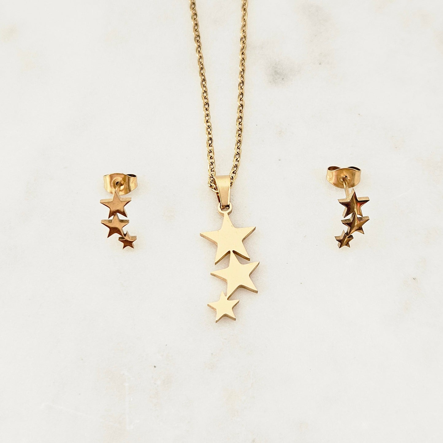 Star Set Necklace & Earring's